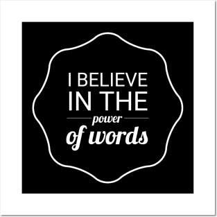 SLP I Believe In The Power Of Words Posters and Art